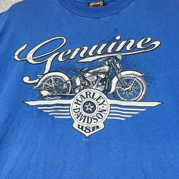 Harley Davidson T-Shirt Size 3XL Blue New Hampshire Motorcycles Short Sleeve Tee - Picture 3 of 12